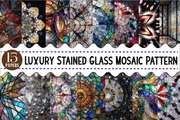 Download Luxury Stained Glass Mosaic Pattern - Pattern Collection