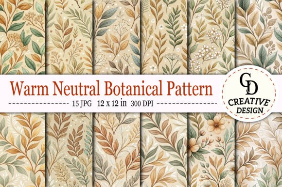Download Warm Neutral Botanical Pattern - Pattern Collection