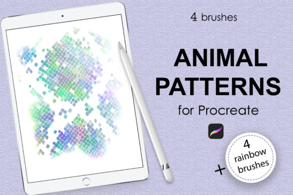 Download Animal Pattern Brushes + Rainbow Brushes - Pattern Collection