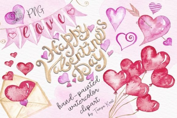 Download Happy Valentines Day Hand Painted - Premium Bundle