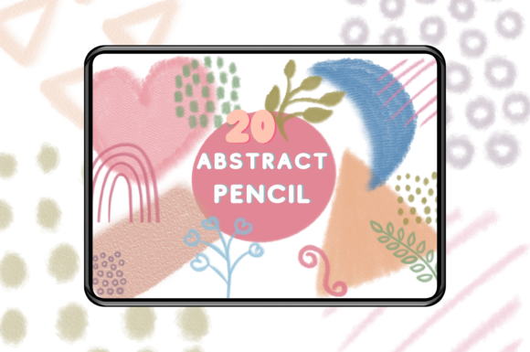 Download 20 Abstract Pencil Brush Stamp Set 2 - Abstract Collection