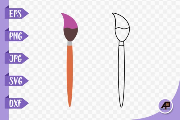 Download Painting Brush Outline with Clipart - Painting brush Collection