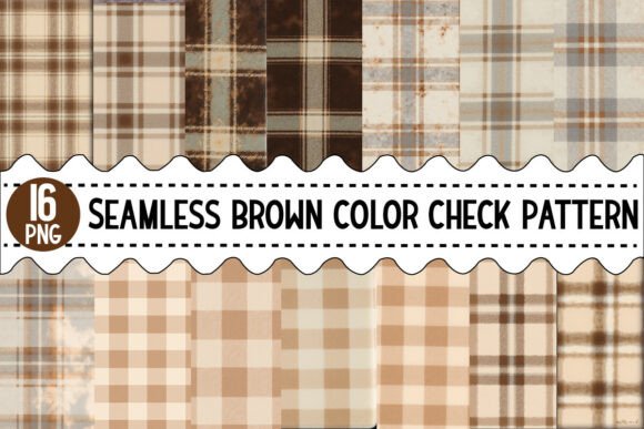 Download Seamless Brown Color Check Pattern - Pattern Collection