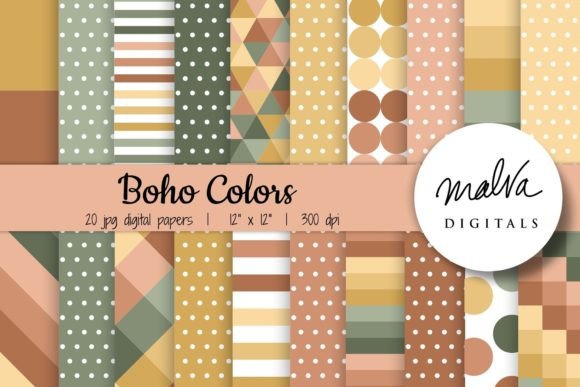Download Fall Boho Colors Geometric Patterns - Pattern Collection