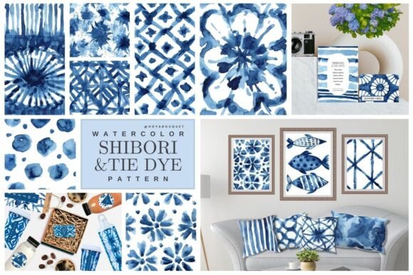 Download Shibori &amp; Tye Dye Watercolor Pattern - Pattern Collection