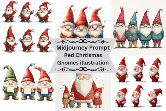 Download Prompt Red Chrtismas Gnomes Illustration - Illustration Collection