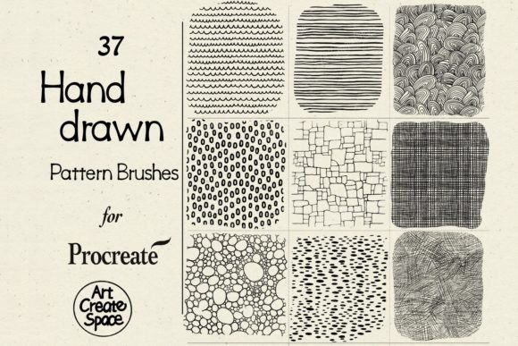 Download Hand Drawn Patterns Procreate Brushes - Pattern Collection