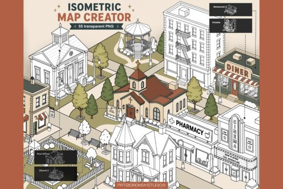 Download Isometric Map Creator Illustrations PNG - Illustration Collection