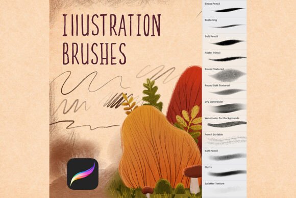 Download Illustration Brushes for Procreate - Illustration Collection