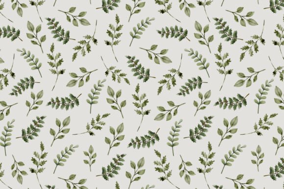 Download Seamless Botanical Pattern Green Leaves - Pattern Collection